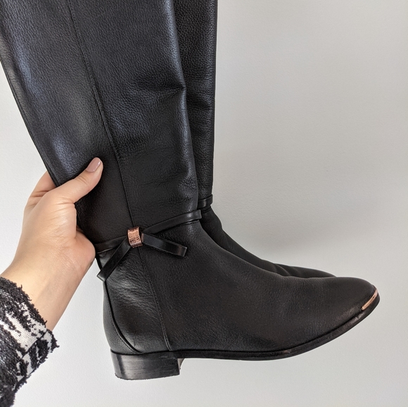 Black & Rose Gold, Size 6, Ted Baker, Riding boots - Picture 10 of 10